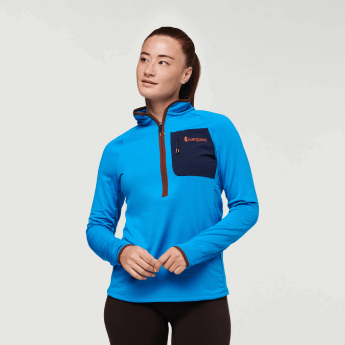 Kolekcija ženski Pulover S Polzadrgo Iz Flisa Cotopaxi Morske Vode Otero