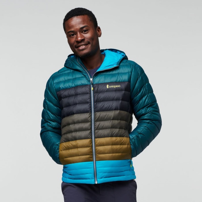 Znamke Fuego Puhovka S Kapuco Colorblock Men Deep Ocean Stripes Cotopaxi