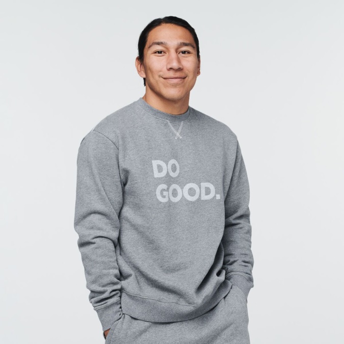 Do Good Crew Pulover Moški Cotopaxi Heather Grey Hot